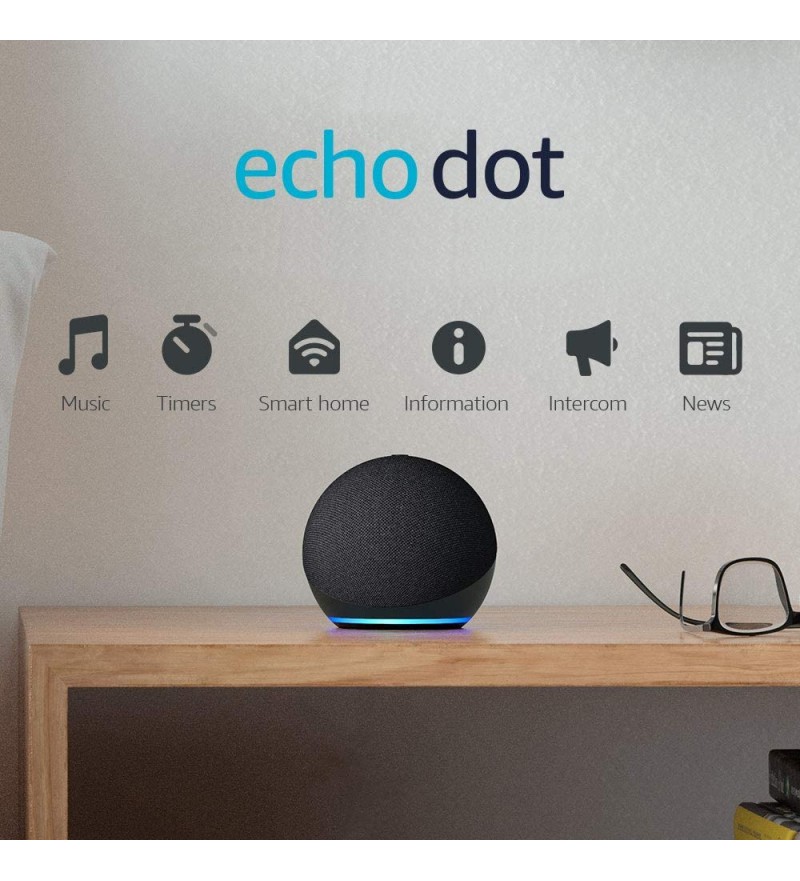 Speaker Amazon Echo Dot 4ª Generación con Smart Plug Wi-Fi/Bluetooth/Alexa - Black