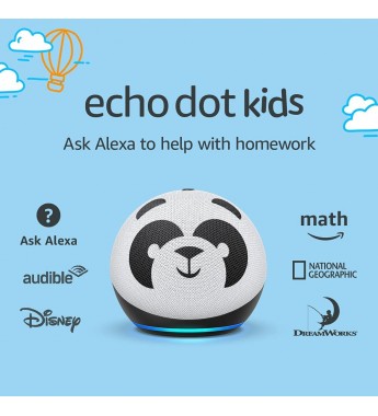 Speaker Amazon Echo Dot Kids Edition 4ª Generación con Bluetooth/Wi-Fi/Alexa/Bivolt - Panda