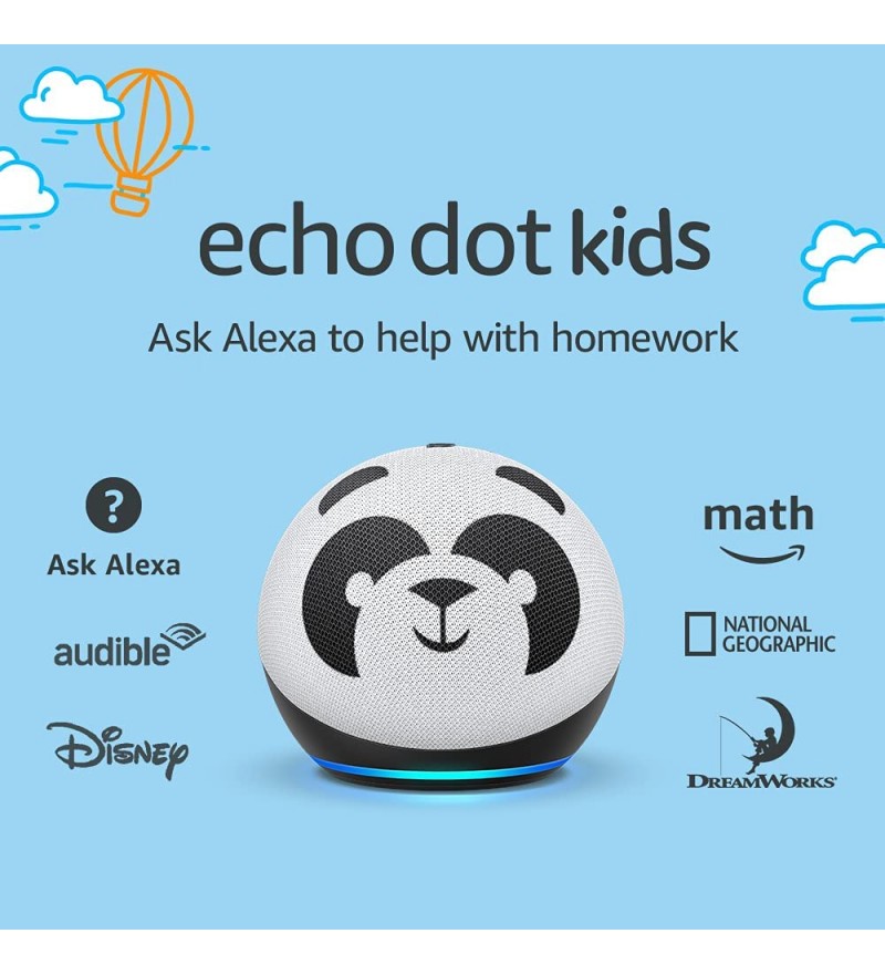 Speaker Amazon Echo Dot Kids Edition 4ª Generación con Bluetooth/Wi-Fi/Alexa/Bivolt - Panda