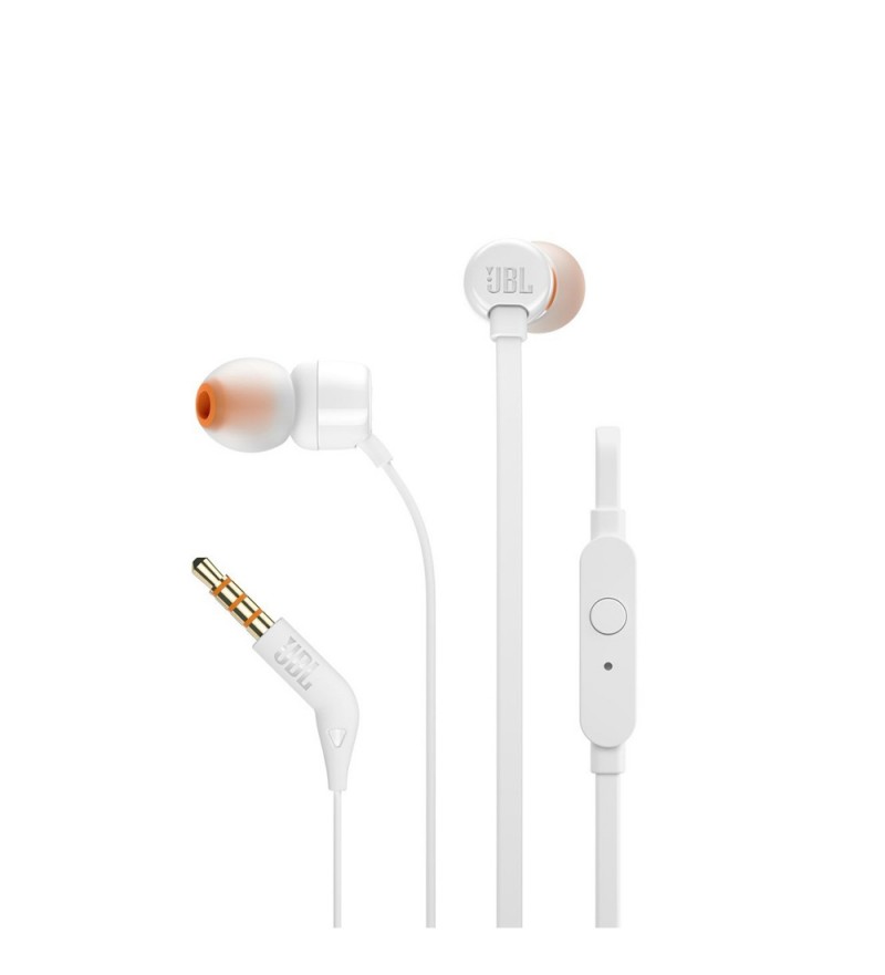 Auriculares JBL TUNE 110 con Micrófono - White