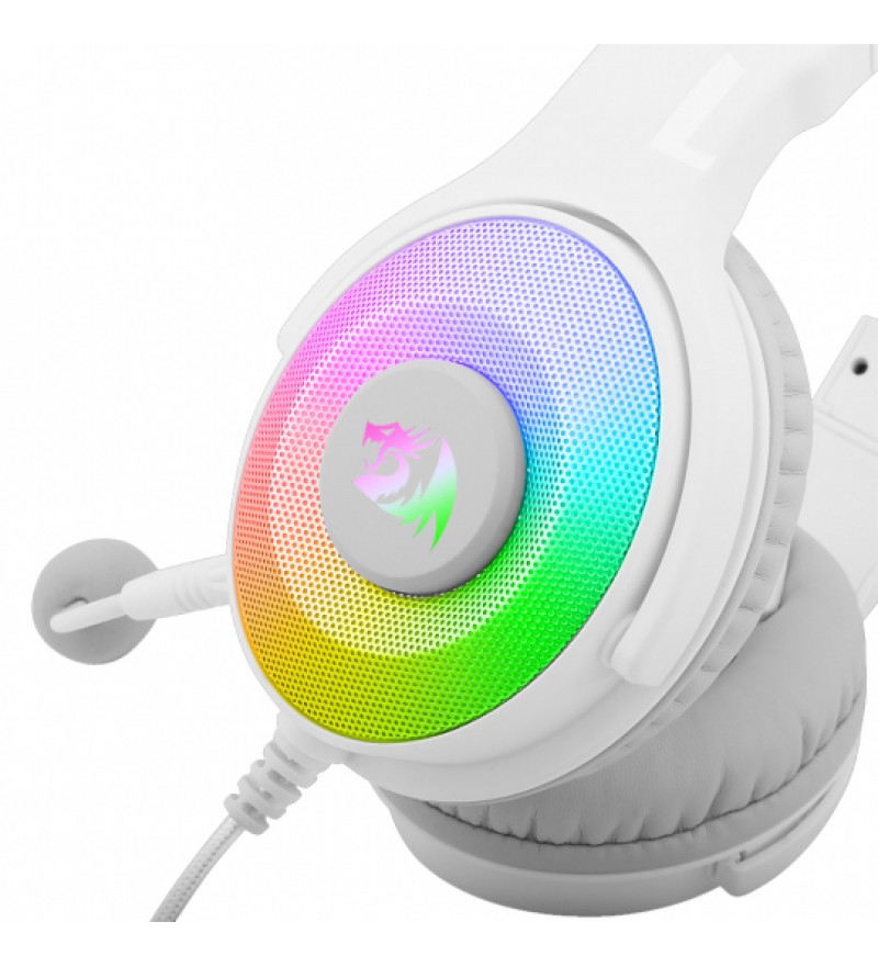 Headset Gaming Redragon Pandora H350W-RGB-1 Driver 50mm/Mic Omnidireccional - Blanco