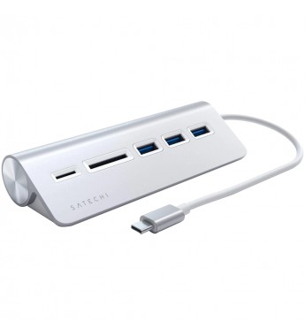 Hub USB-C Satechi Combo Hub ST-TCHCRS a USB-C/Lector microSD/SD - Silver