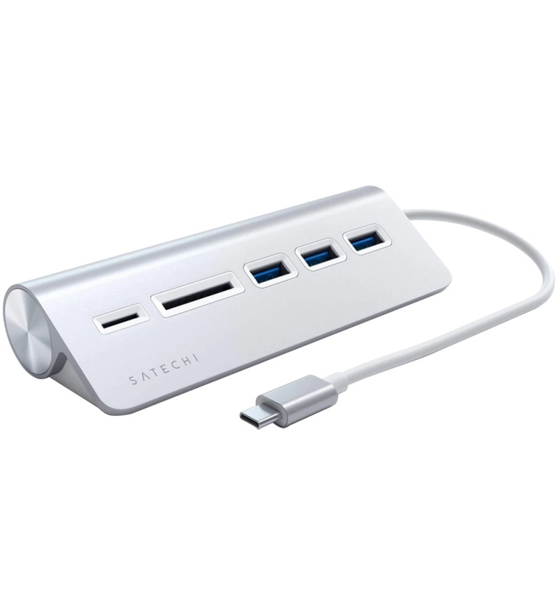 Hub USB-C Satechi Combo Hub ST-TCHCRS a USB-C/Lector microSD/SD - Silver