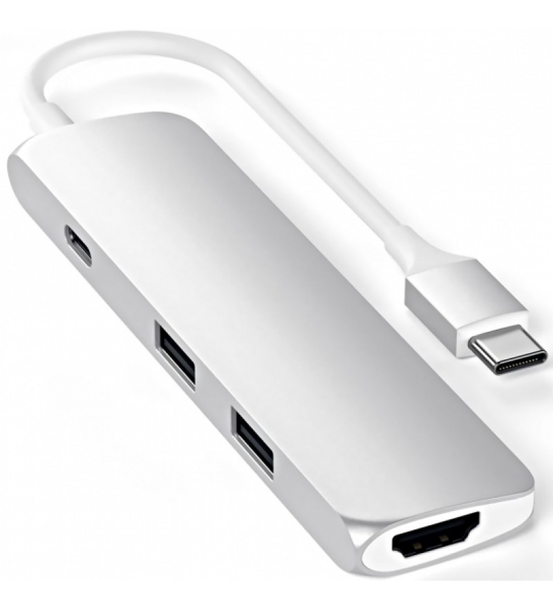 Hub USB-C Satechi Slim Multi-Port ST-CMAS con USB-C/HDMI/USB-A - Silver
