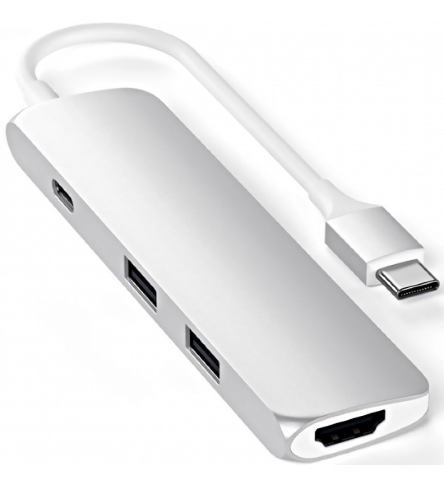 Hub USB-C Satechi Slim Multi-Port ST-CMAS con USB-C/HDMI/USB-A - Silver
