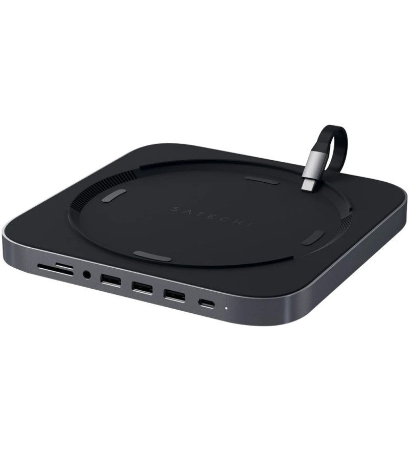 Hub USB-C Satechi Stand Hub ST-ABHFM con USB-C/USB 3.0/Jack 3.5mm/Lector microSD/SD - Space Gray