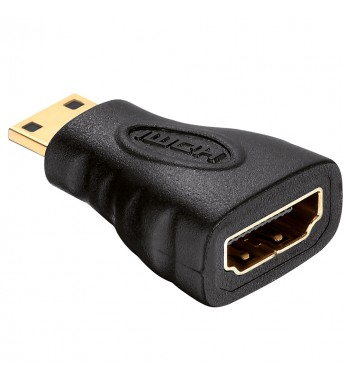 Adaptador HDMI Mini Macho a HDMI Normal Hembra - Negro