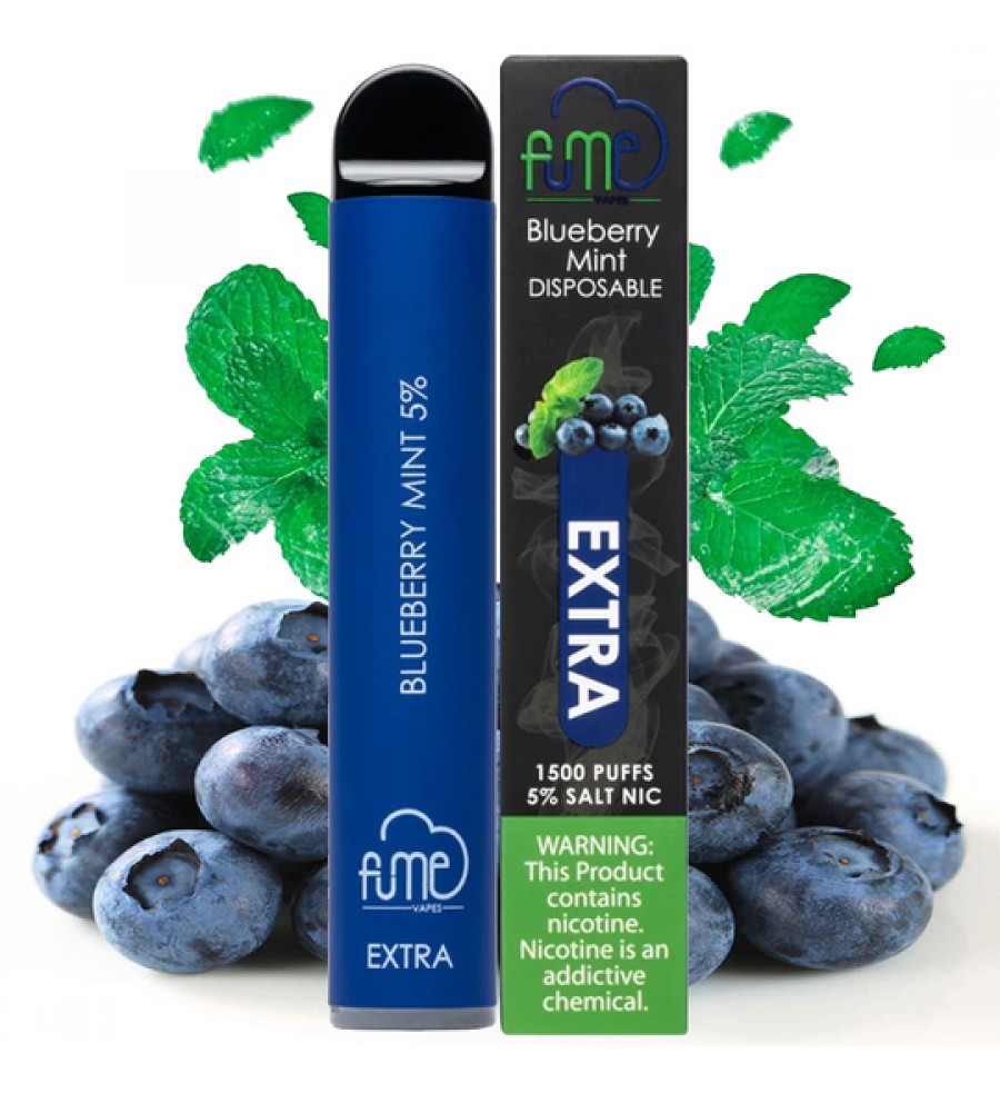 Vape Desechable Fume Extra 1500 Puffs con 5% Nicotina - Bluberry Mint