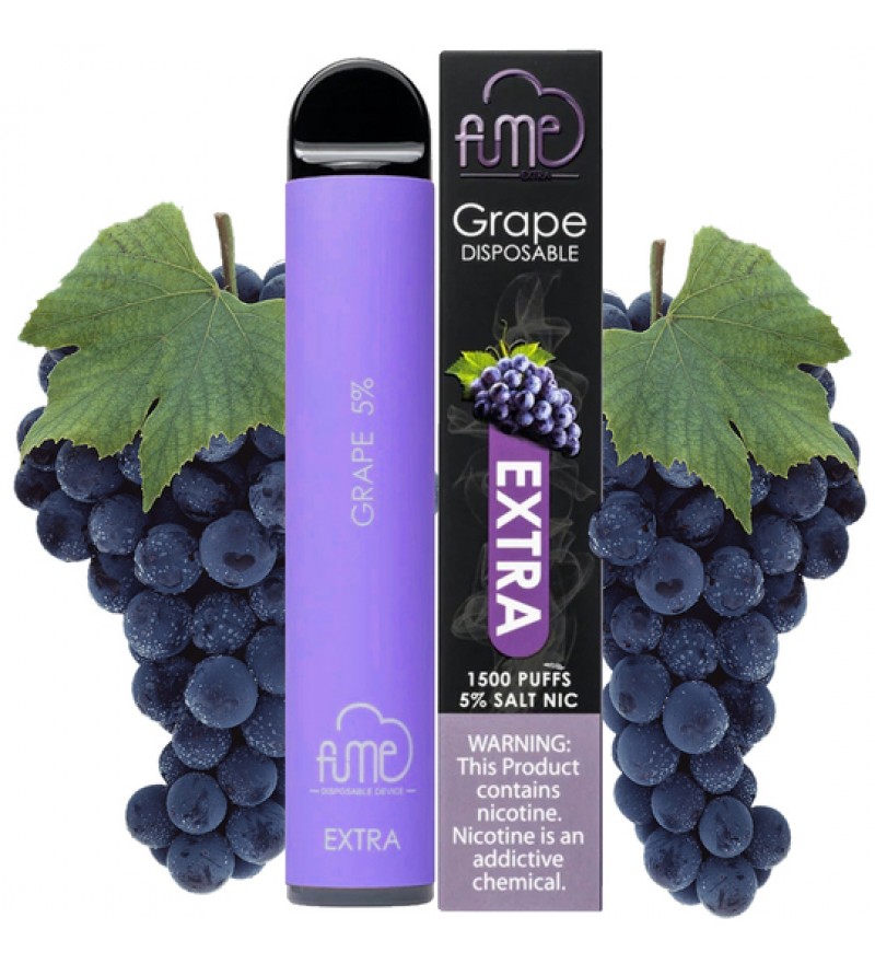 Vape Desechable Fume Extra 1500 Puffs con 50mg Nicotina - Grape