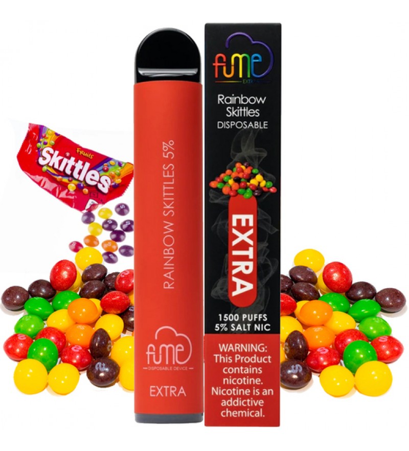 Vape Desechable Fume Extra 1500 Puffs con 5% Nicotina - Rainbow Candy