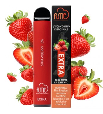 Vape Desechable Fume Extra 1500 Puffs con 5% Nicotina - Strawberry