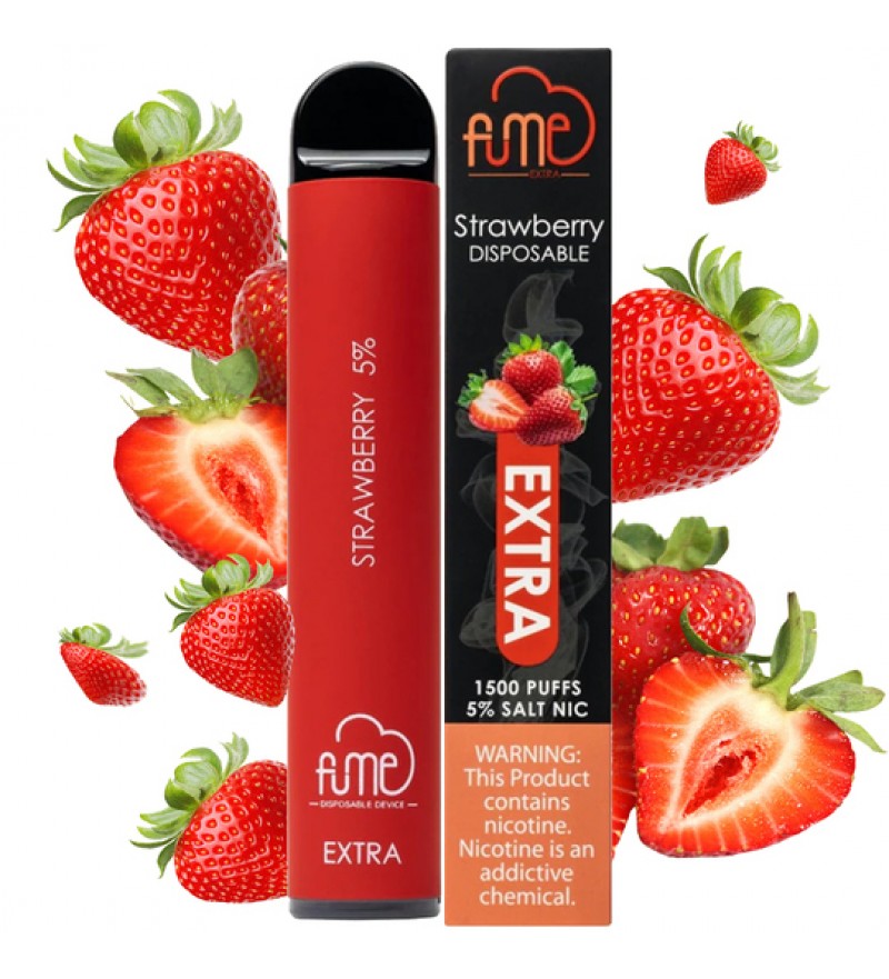 Vape Desechable Fume Extra 1500 Puffs con 5% Nicotina - Strawberry