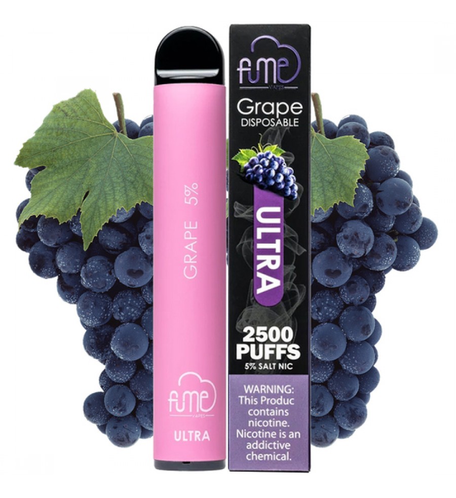 Vape Desechable Fume Ultra 2500 Puffs con 5%Nicotina - Grape