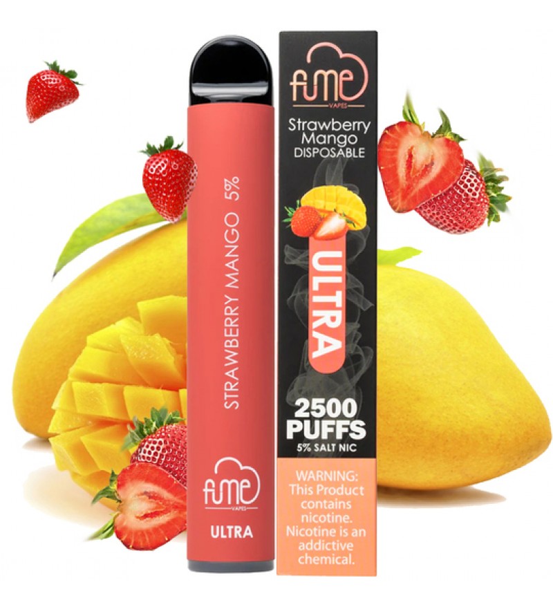 Vape Desechable Fume Ultra 2500 Puffs con 5% Nicotina - Strawberry Mango