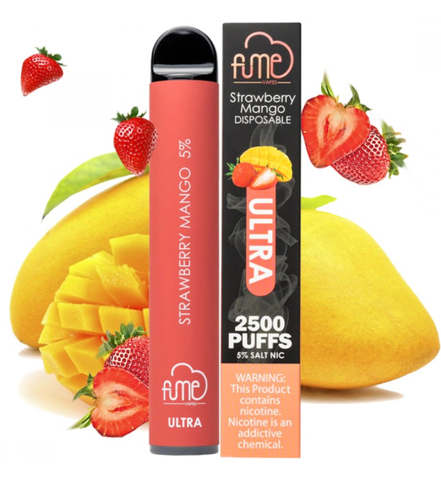 Vape Desechable Fume Ultra 2500 Puffs con 5% Nicotina - Strawberry Mango